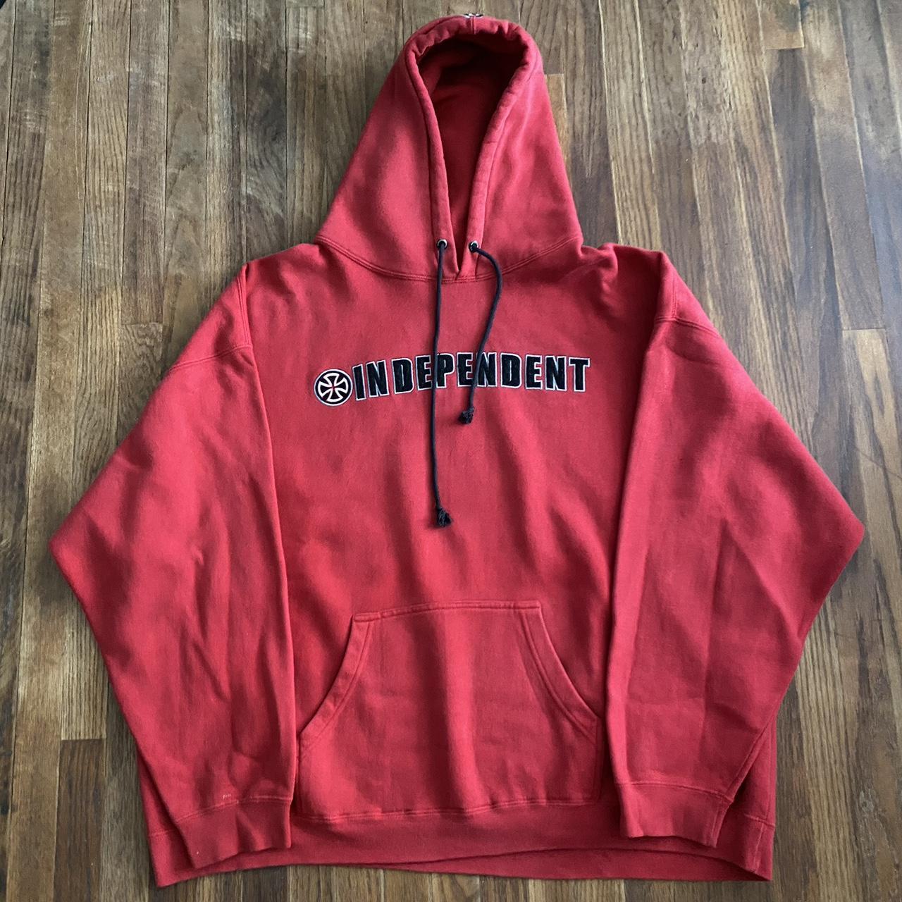 INDEPENDENT TRUCKS HOODIE hella baggy vintage... - Depop