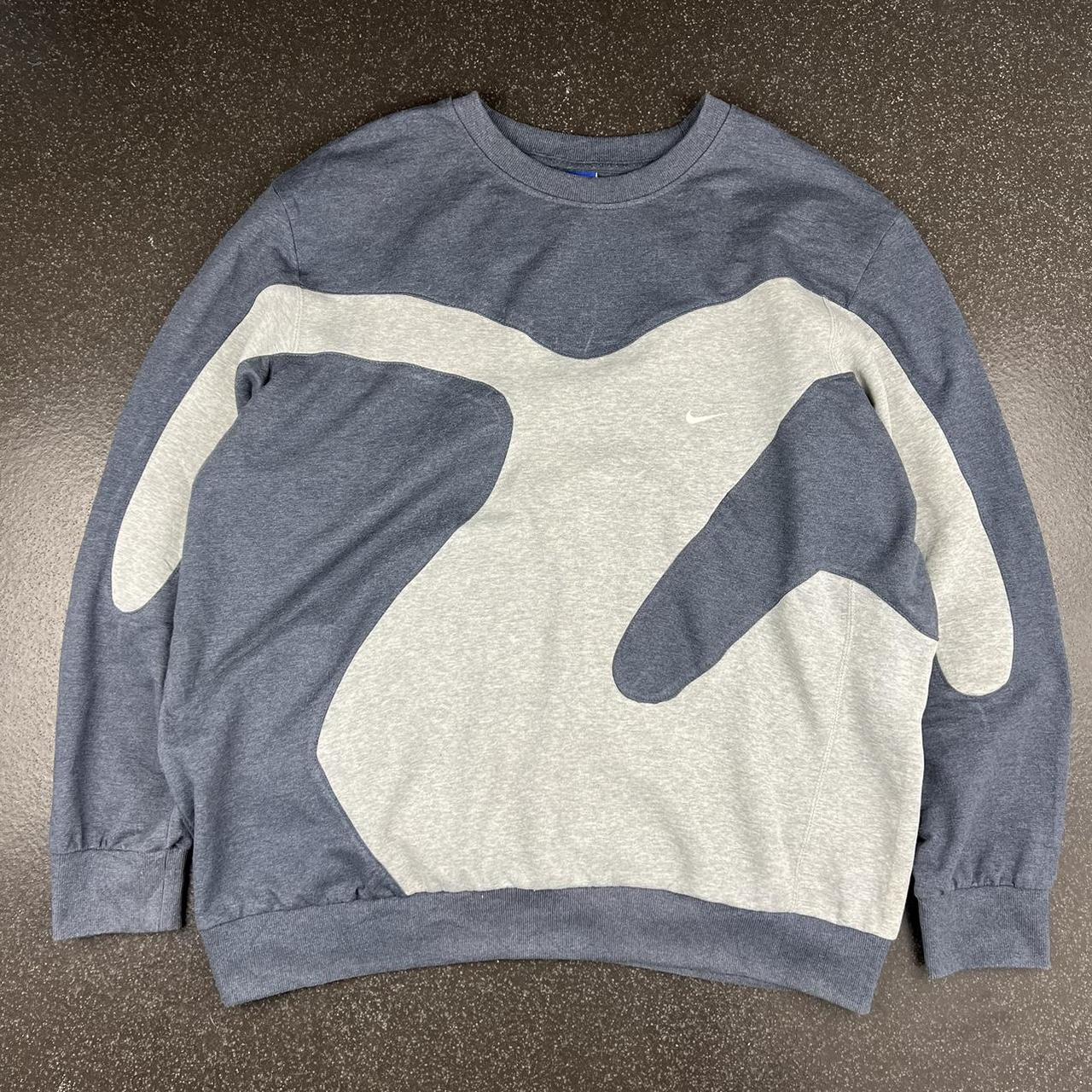 Vintage Reworked Nike Sweatshirt In Dark Grey And Depop   P0 