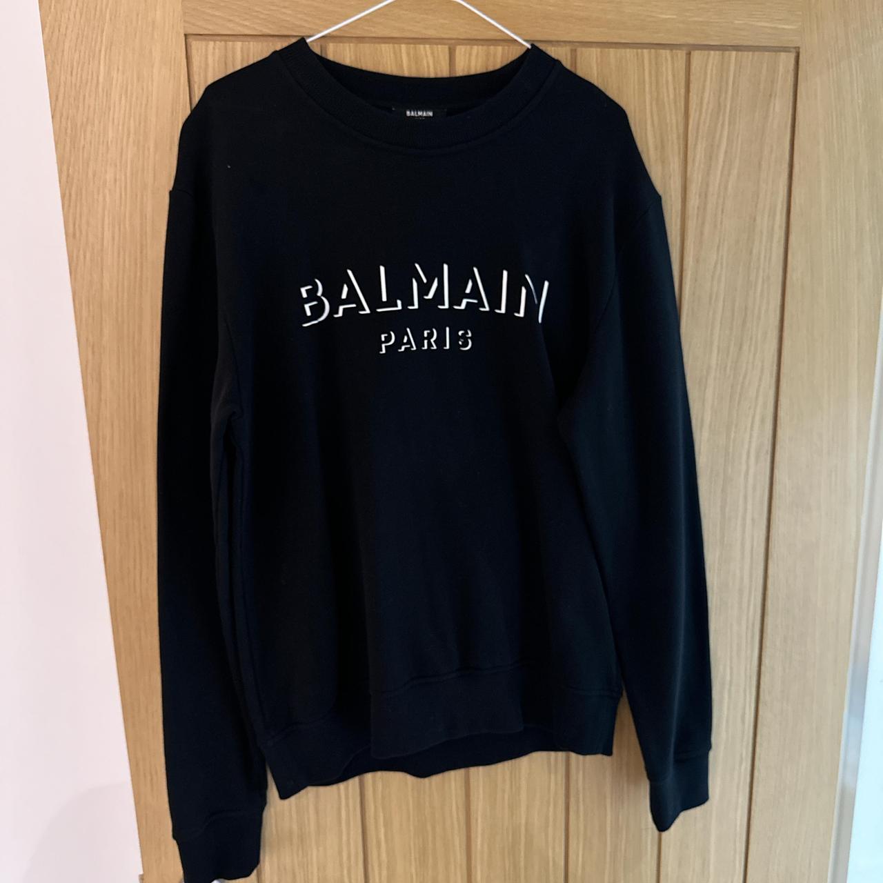 Black balmain sweater best sale