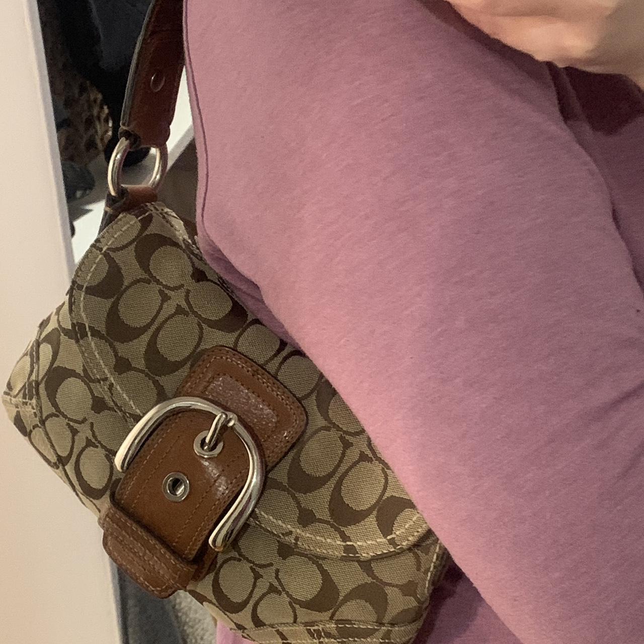 Y2k Pink Coach Shoulder Bag soho signature - Depop