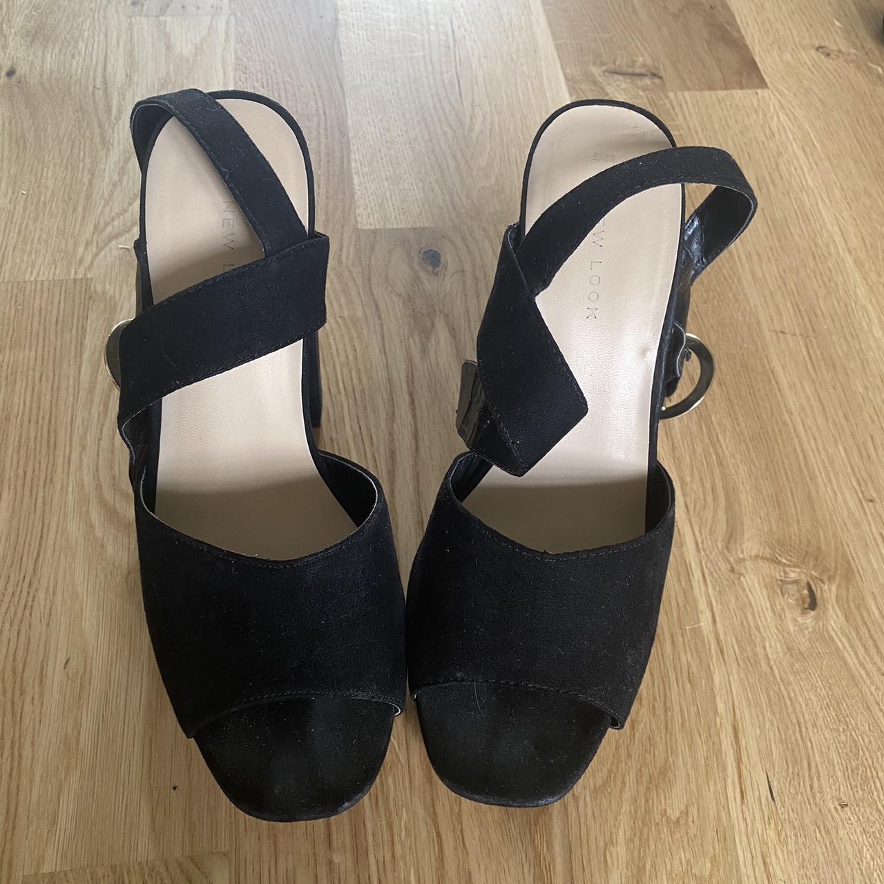 Black heels from river island. Perfect condition,... - Depop