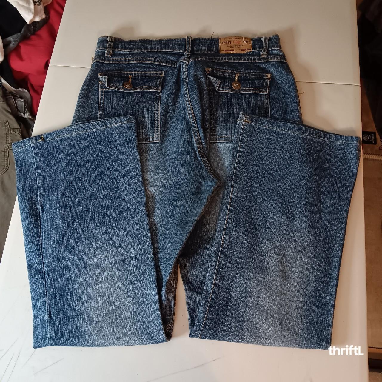 Cyber y2k flare jeans cest toi USA made cargo pants... - Depop