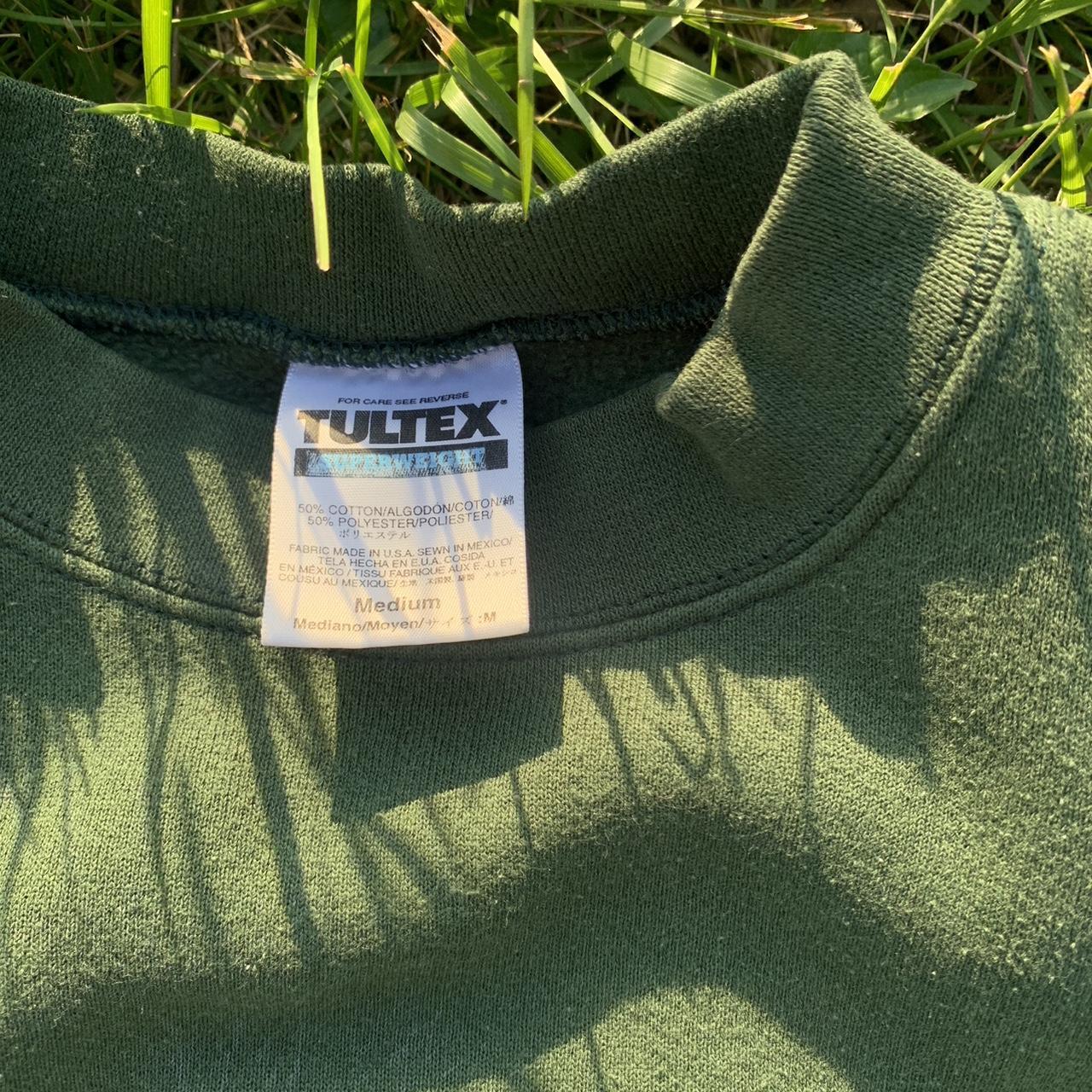 Tultex Men's Khaki and Green Sweatshirt | Depop