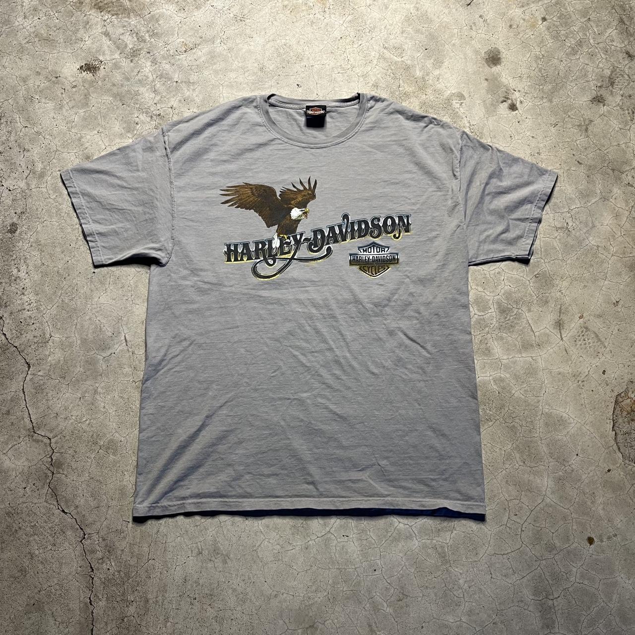 Harley Davidson Men's Grey and Brown T-shirt