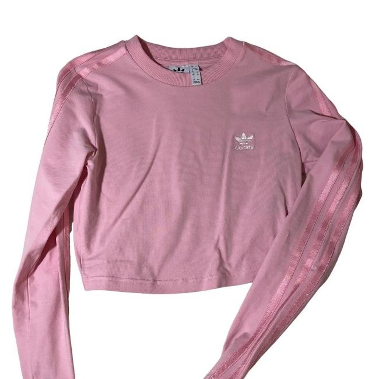 Pink adidas top Great quality just never wear... - Depop