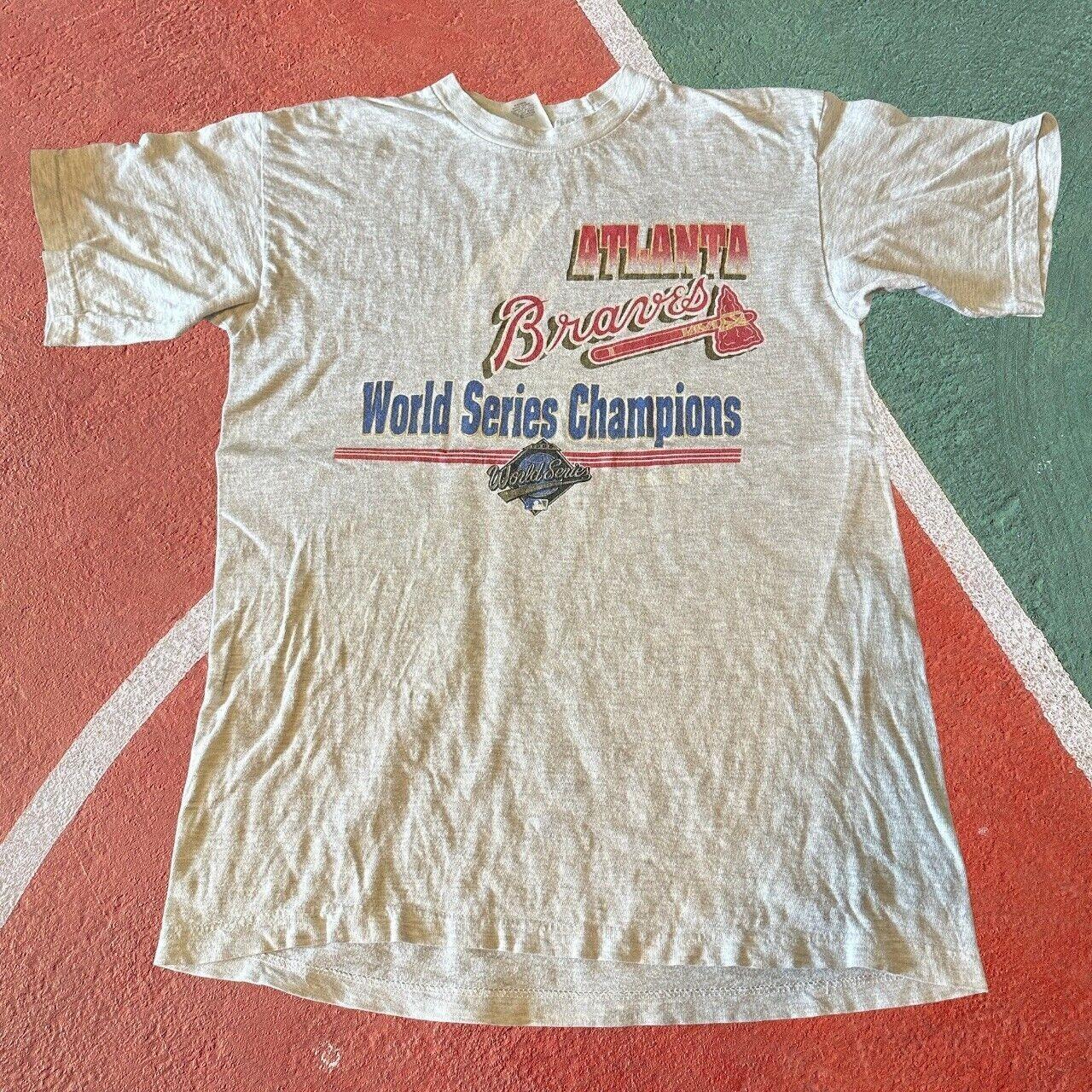 Vintage 1991 Braves National League Champions shirt - Depop