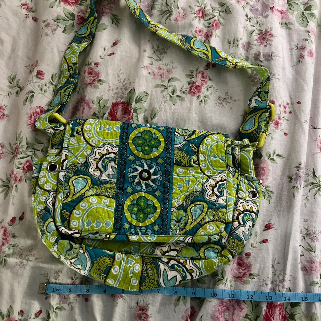 Vera Bradley green paisley purse downtowngirl. Depop