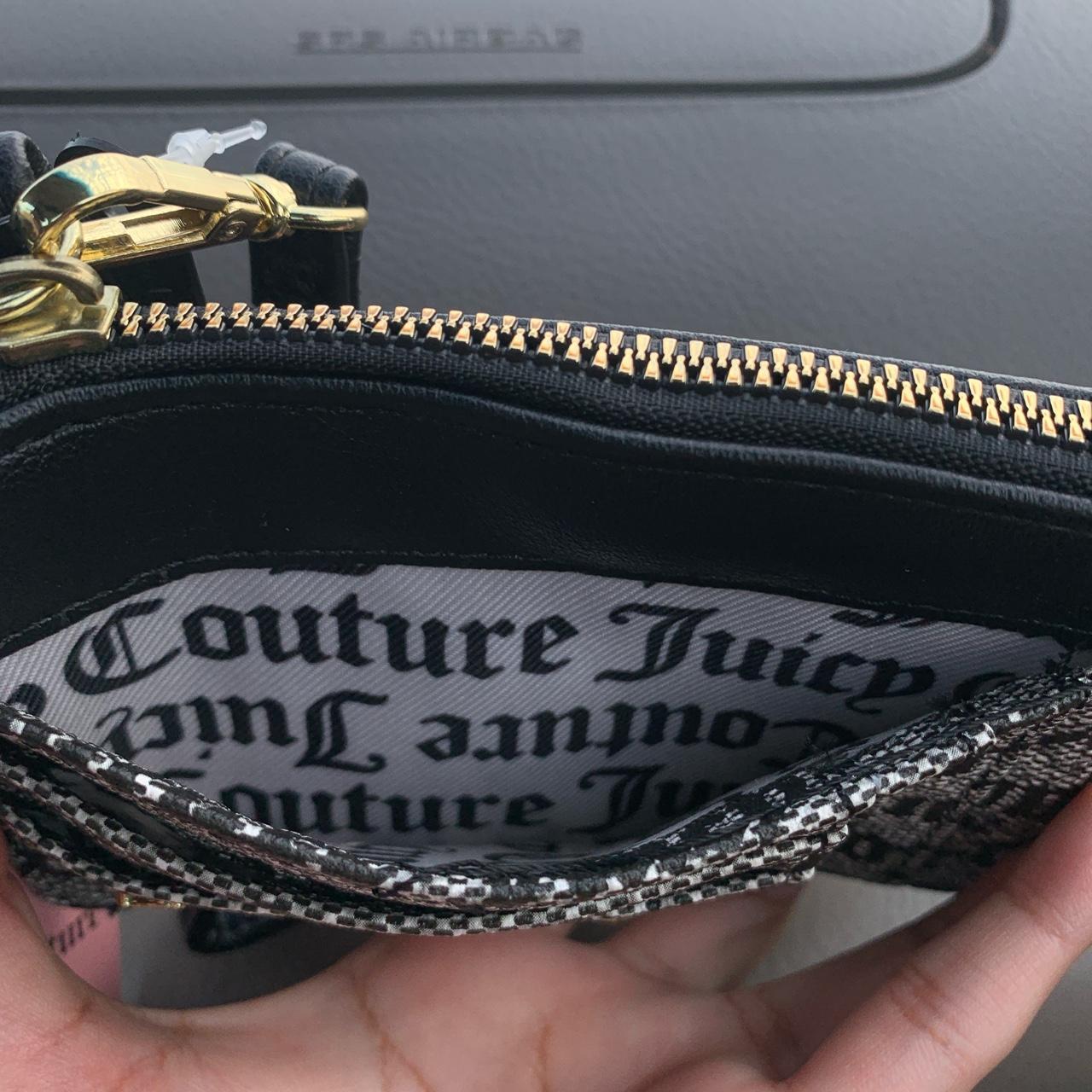 Juicy Couture Women's Black and Gold Wallet-purses | Depop