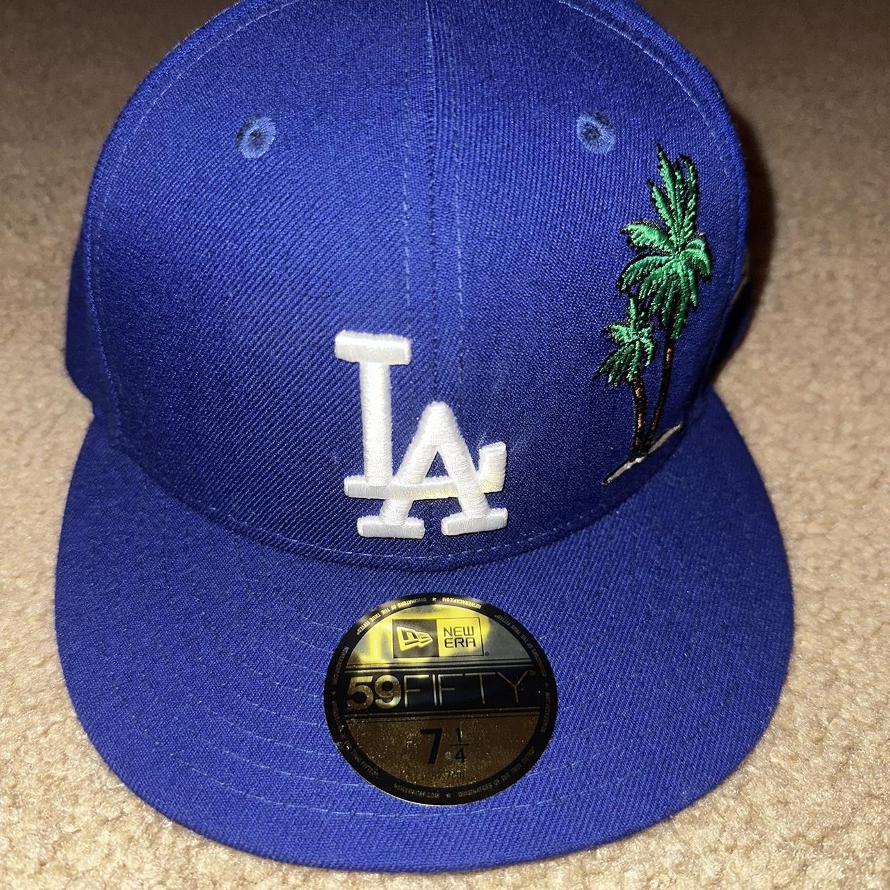 Blue LA Dodgers Mexico Flag Fitted Size : 7 1/4 Grey - Depop