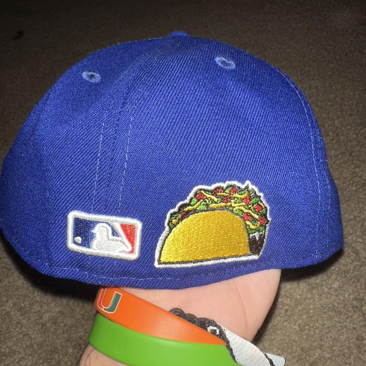 Blue LA Dodgers Mexico Flag Fitted Size : 7 1/4 Grey - Depop