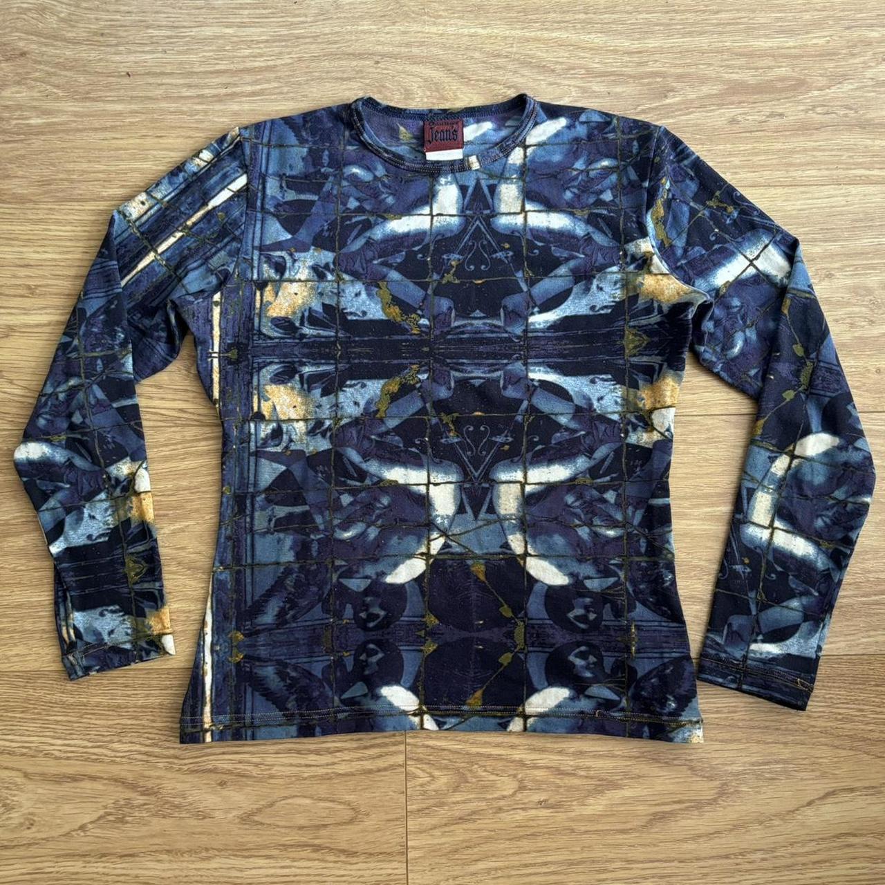 Vintage 1997 Jean Paul Gaultier top. Pattern mesh | Depop