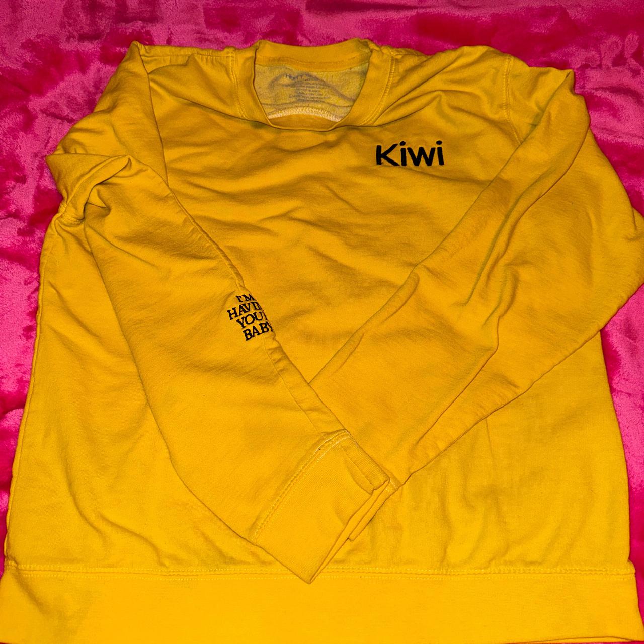 Harry styles yellow kiwi sweatshirt hotsell