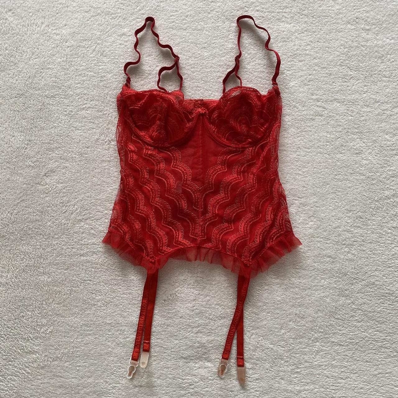 Women's Red Corset | Depop