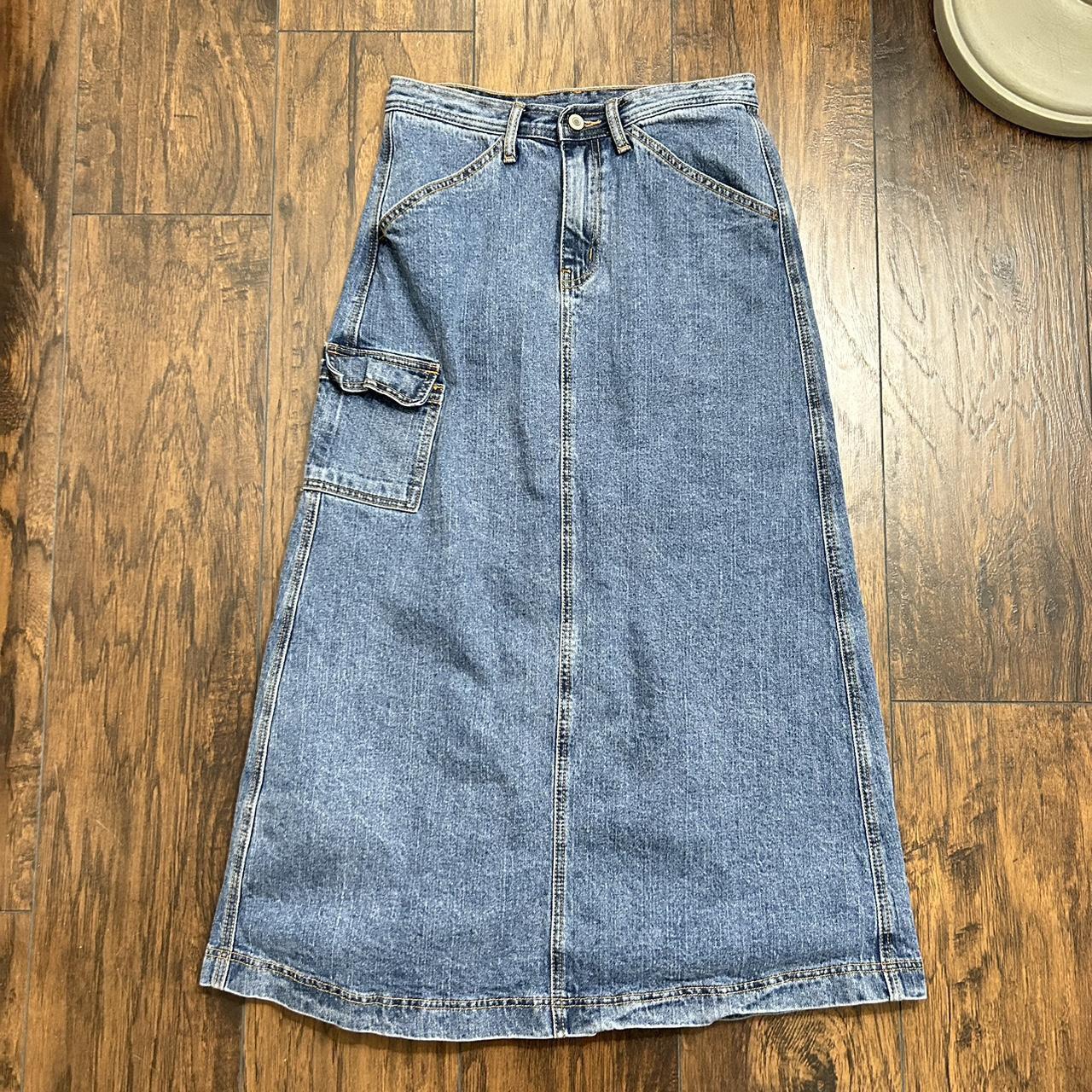 Brandy Melville denim maxi skirt Mid length w/ Depop