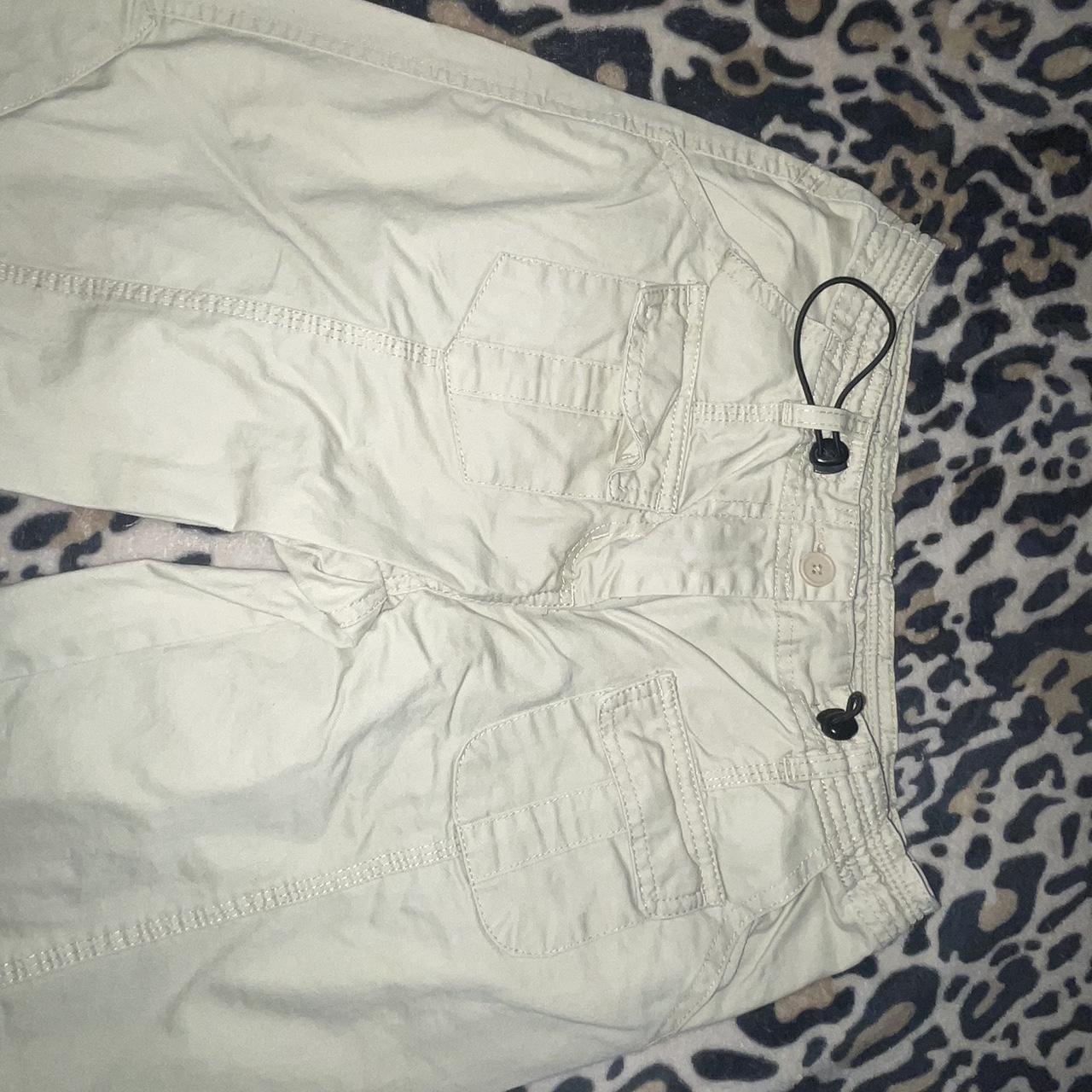 tilly’s drawstring wide leg cargo pants barely worn... Depop