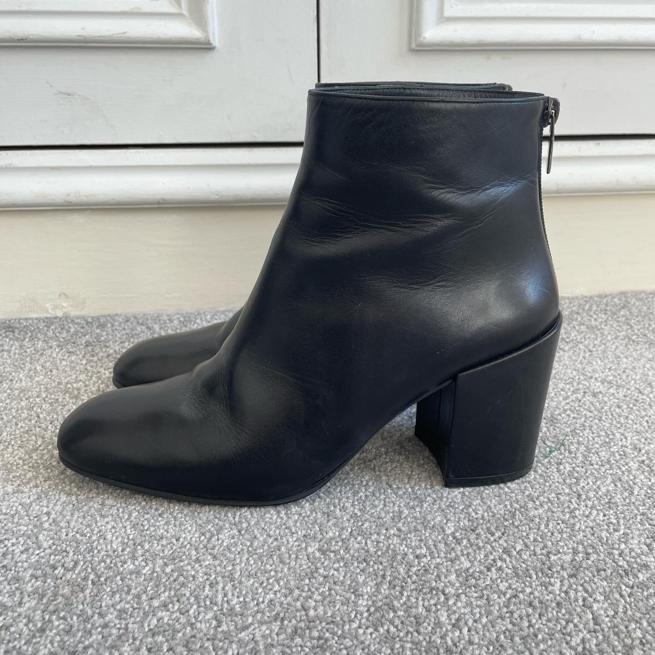 Black Leather Stuart Weitzman Boots - Size 41 - Depop