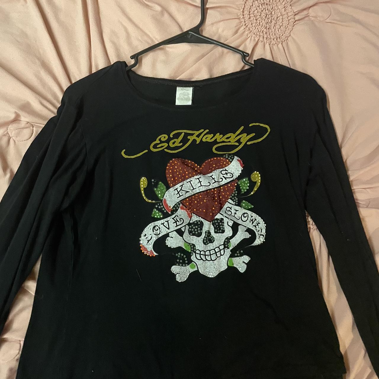 Vintage Ed Hardy shirt. Size XXL , fits like an... - Depop