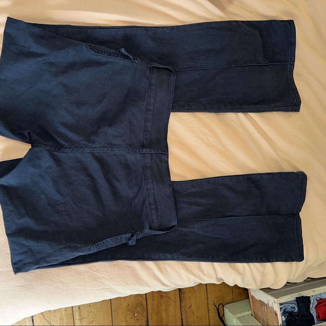 Navy blue brandy Melville cargo style flared... - Depop