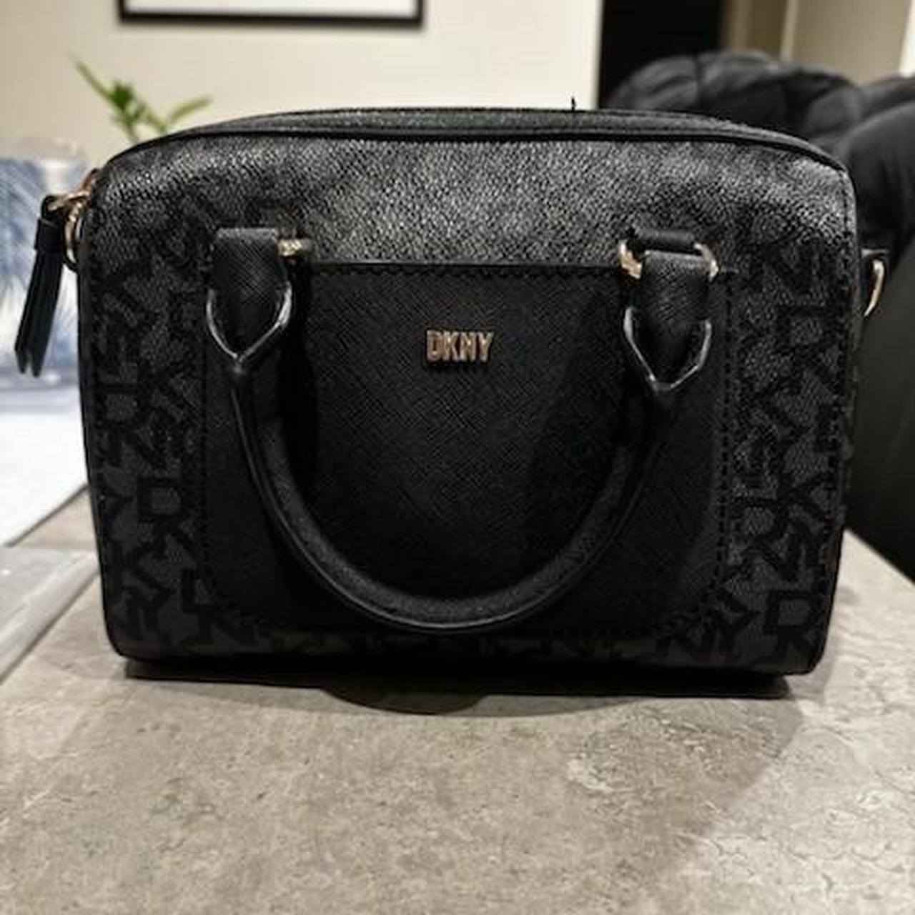 DKNY small leather cross body bag. Faux leather. In. Depop