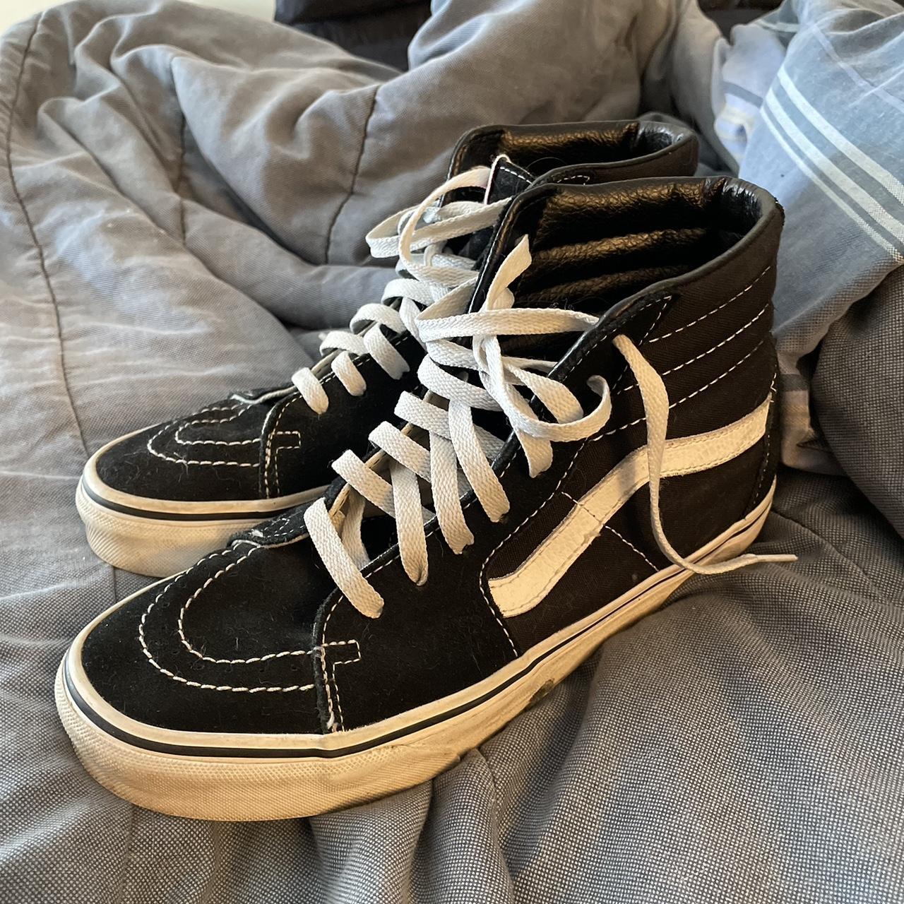 Black and white vans. Mens 6.5 Women s 8. They have. Depop