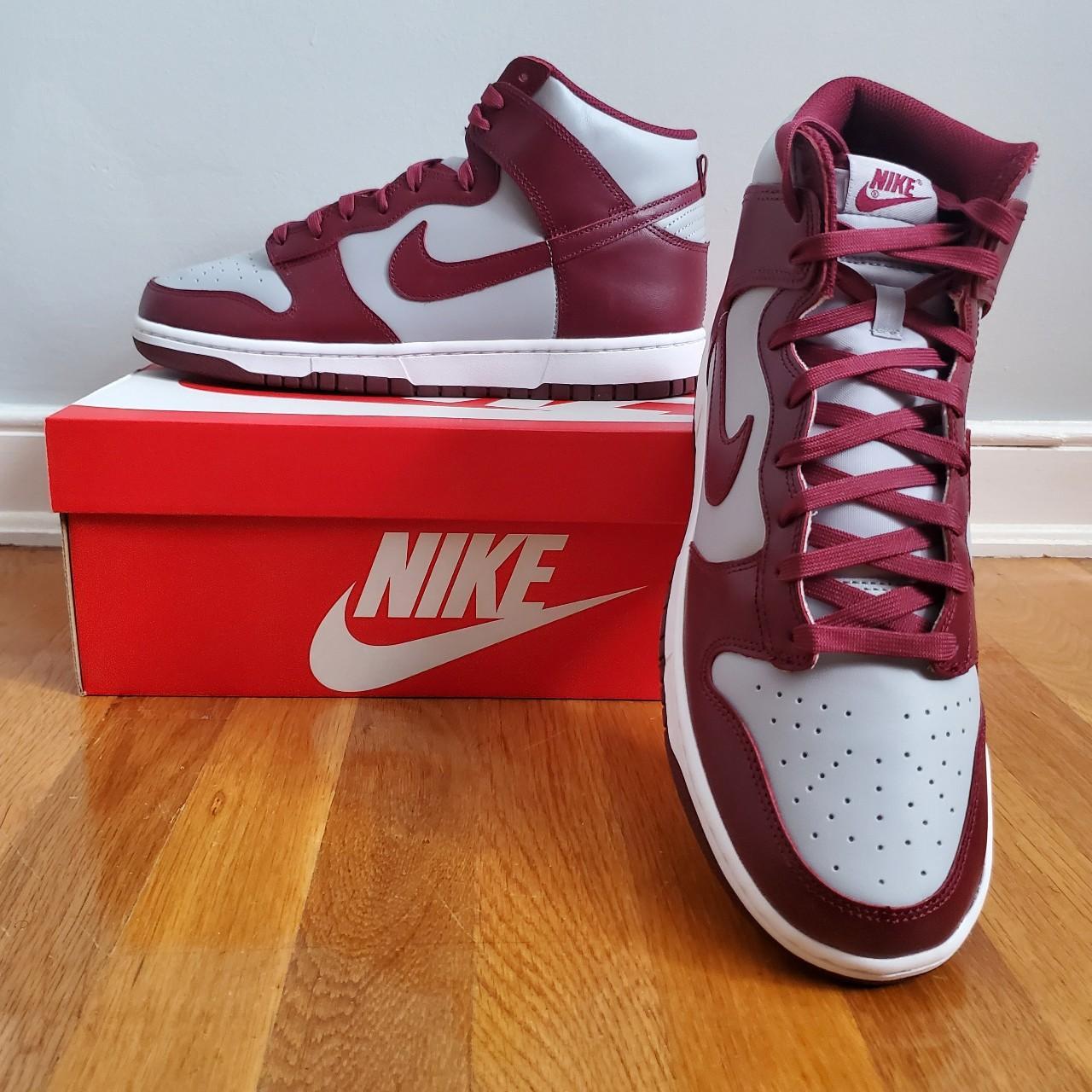 Nike Dunk High Dark Beetroot Mens Size 12 DD1399-600 Maroon Grey offers New With Box