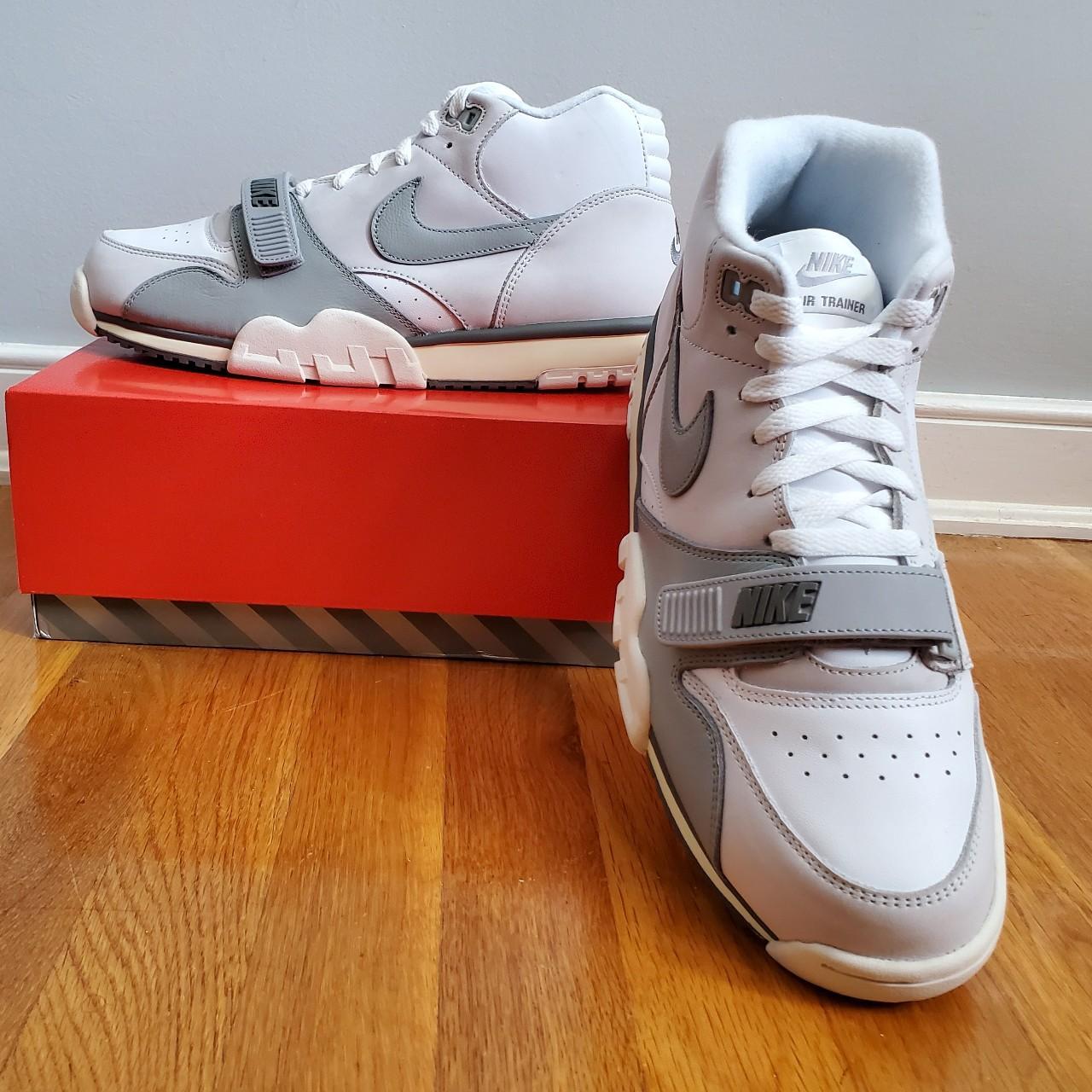 Nike Air Trainer 1 Photon Dust Smoke Gray DM0521-001... - Depop