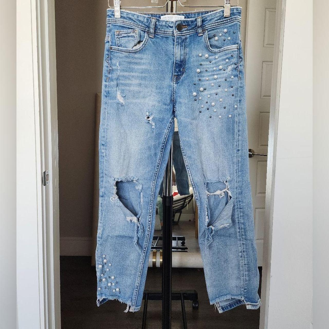 Zara sale pearl jeans