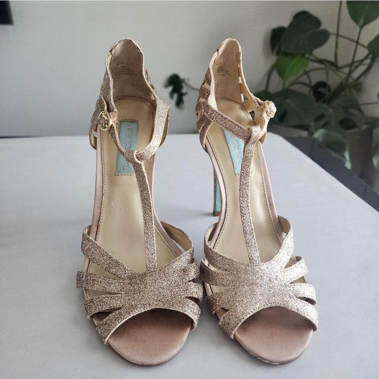 Betsey johnson rose gold heels best sale