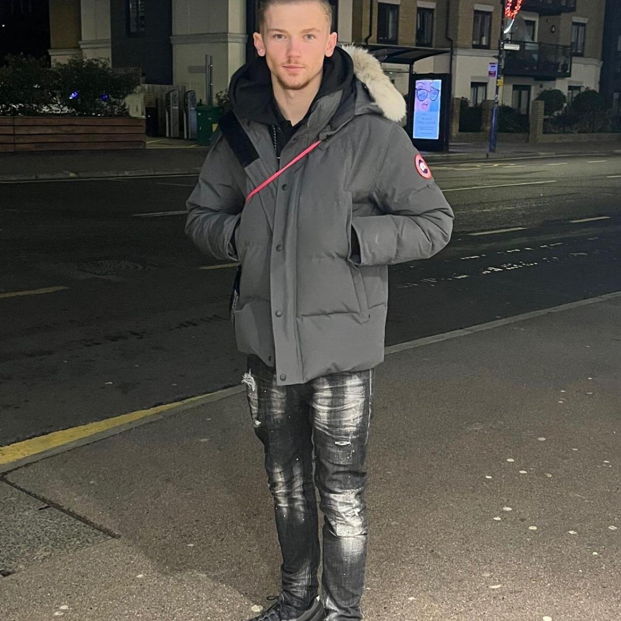 Grey Canada goose Wyndham parka , 5 month old fusion... - Depop