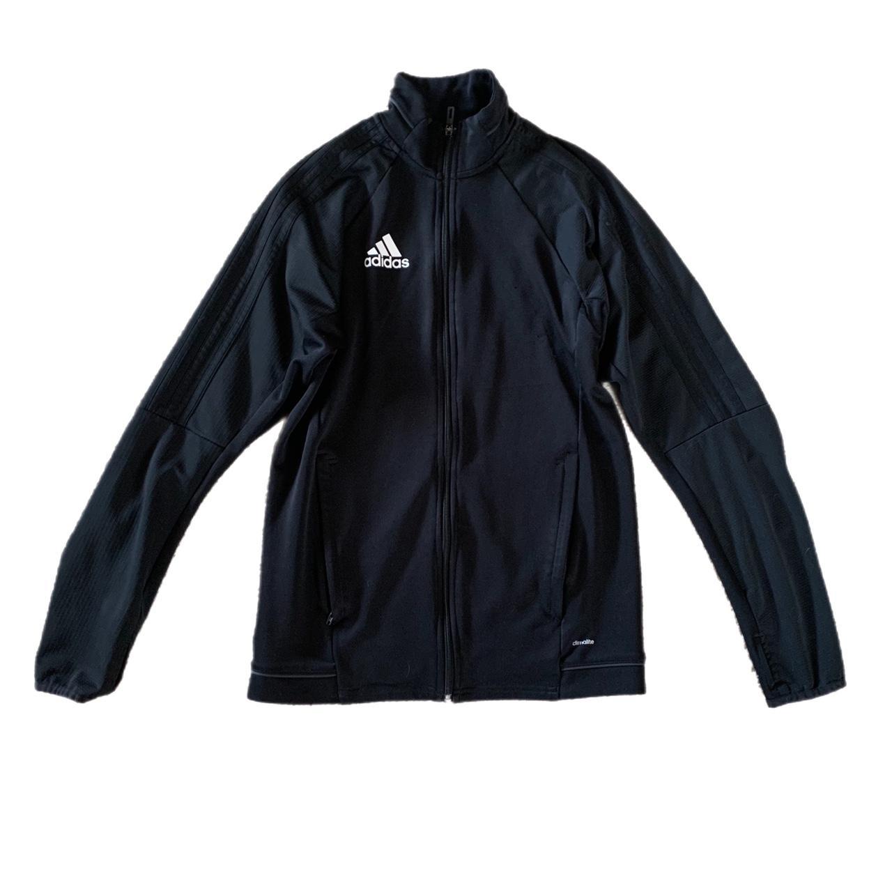 !! black adidas track jacket !! great for running,... Depop