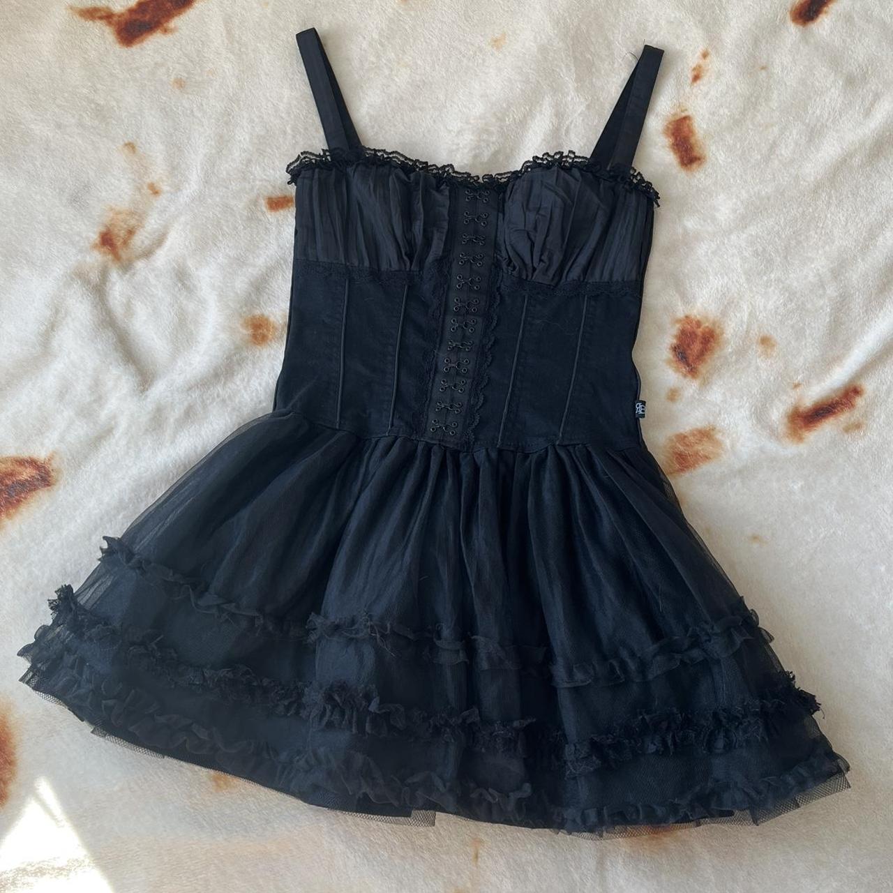 Tripp Nyc Royal Bones Black Tutu Dress Size Depop 2747