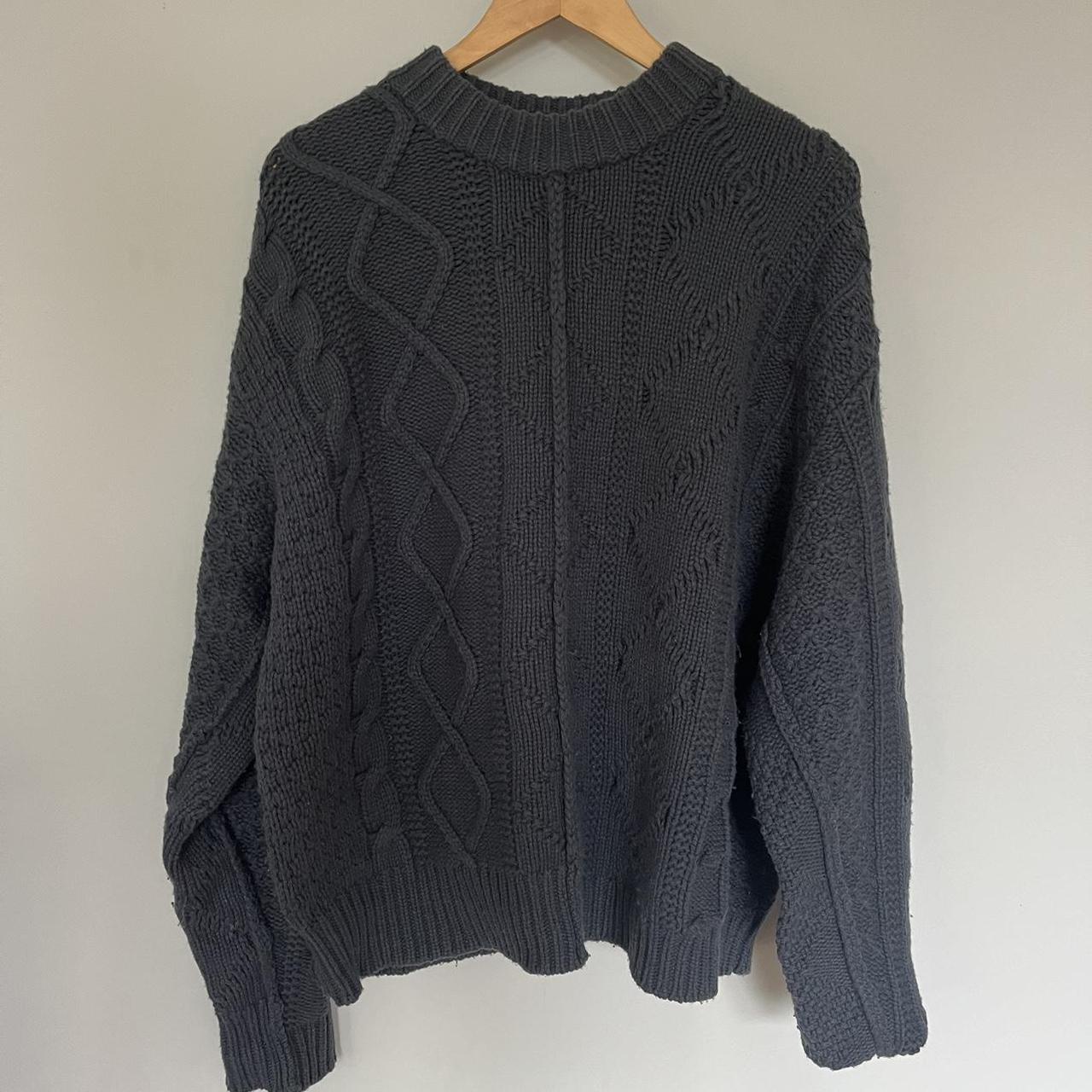 Axel Arigato Noble cable knit sweater Ash grey,... - Depop