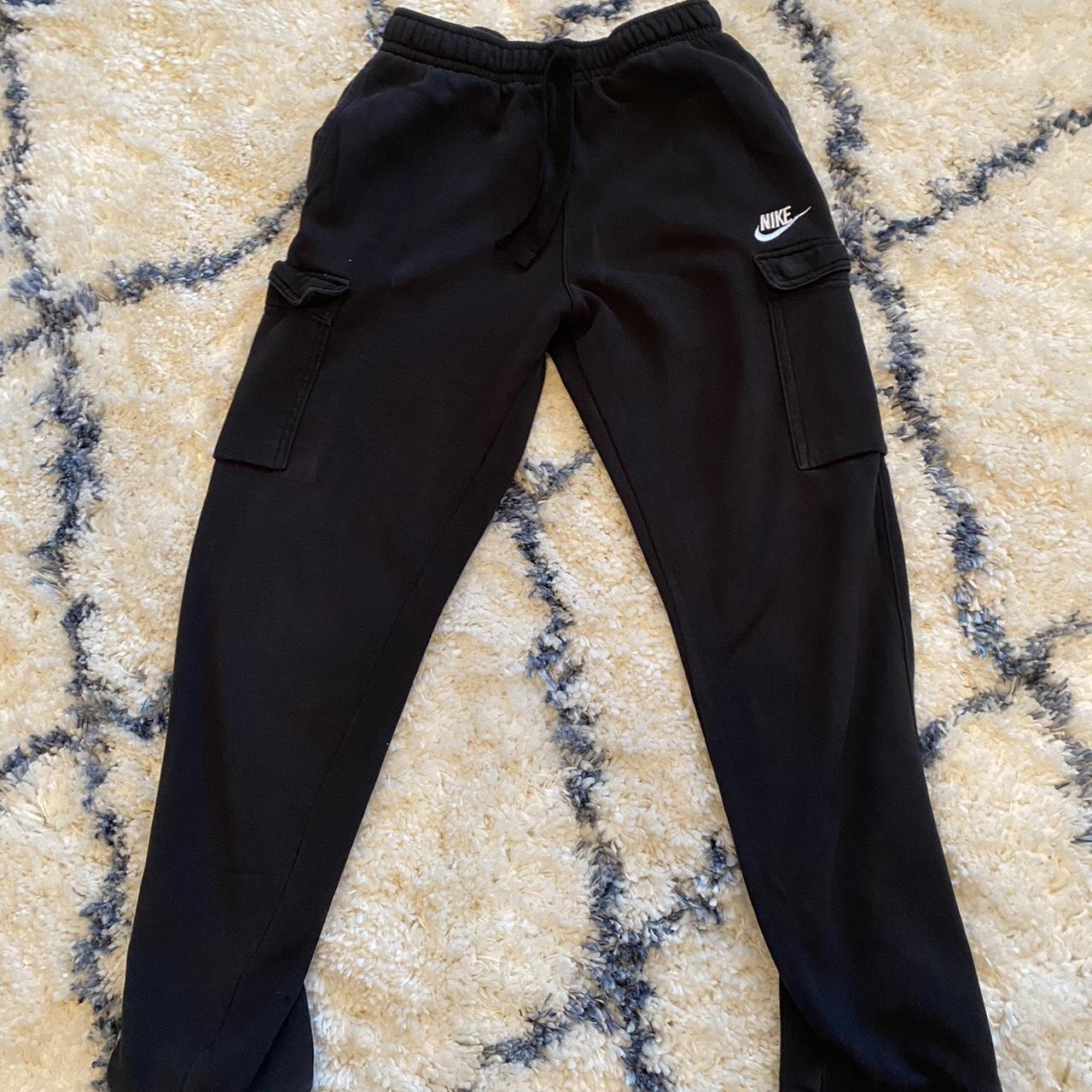 mens nike cargo joggers black
