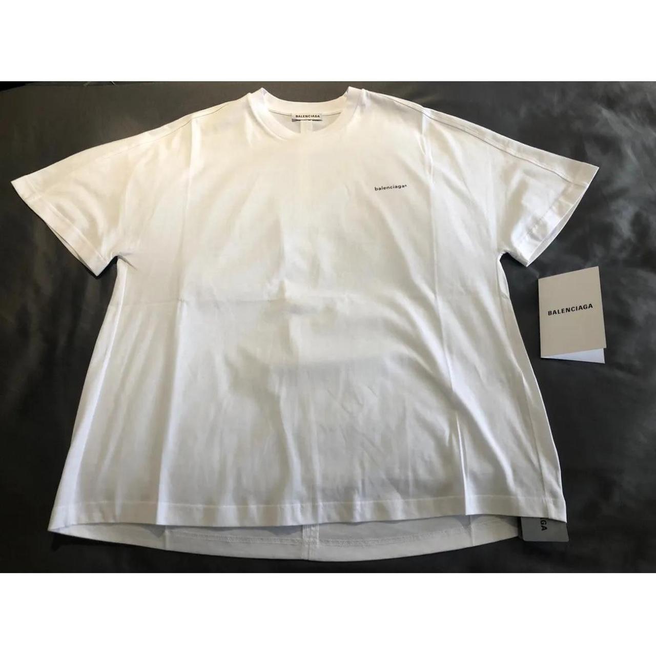 Balenciaga logo tshirt white cocoon cut T shirt size