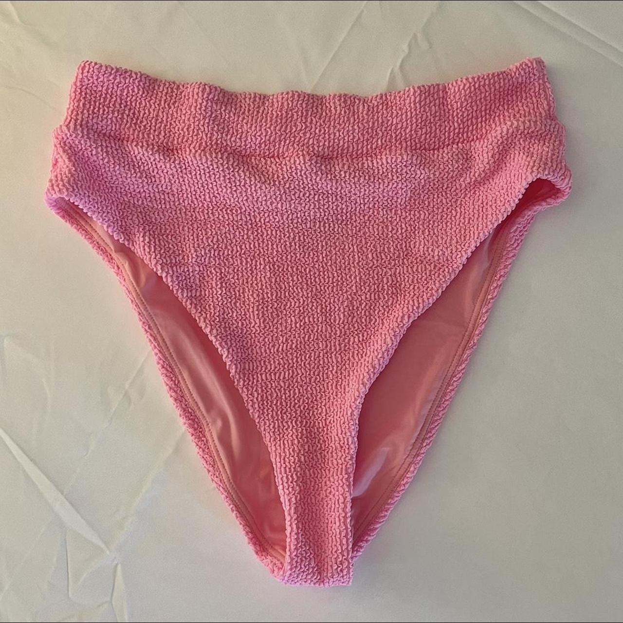 It’s now cool pink high waist bikini bottoms Pink... Depop