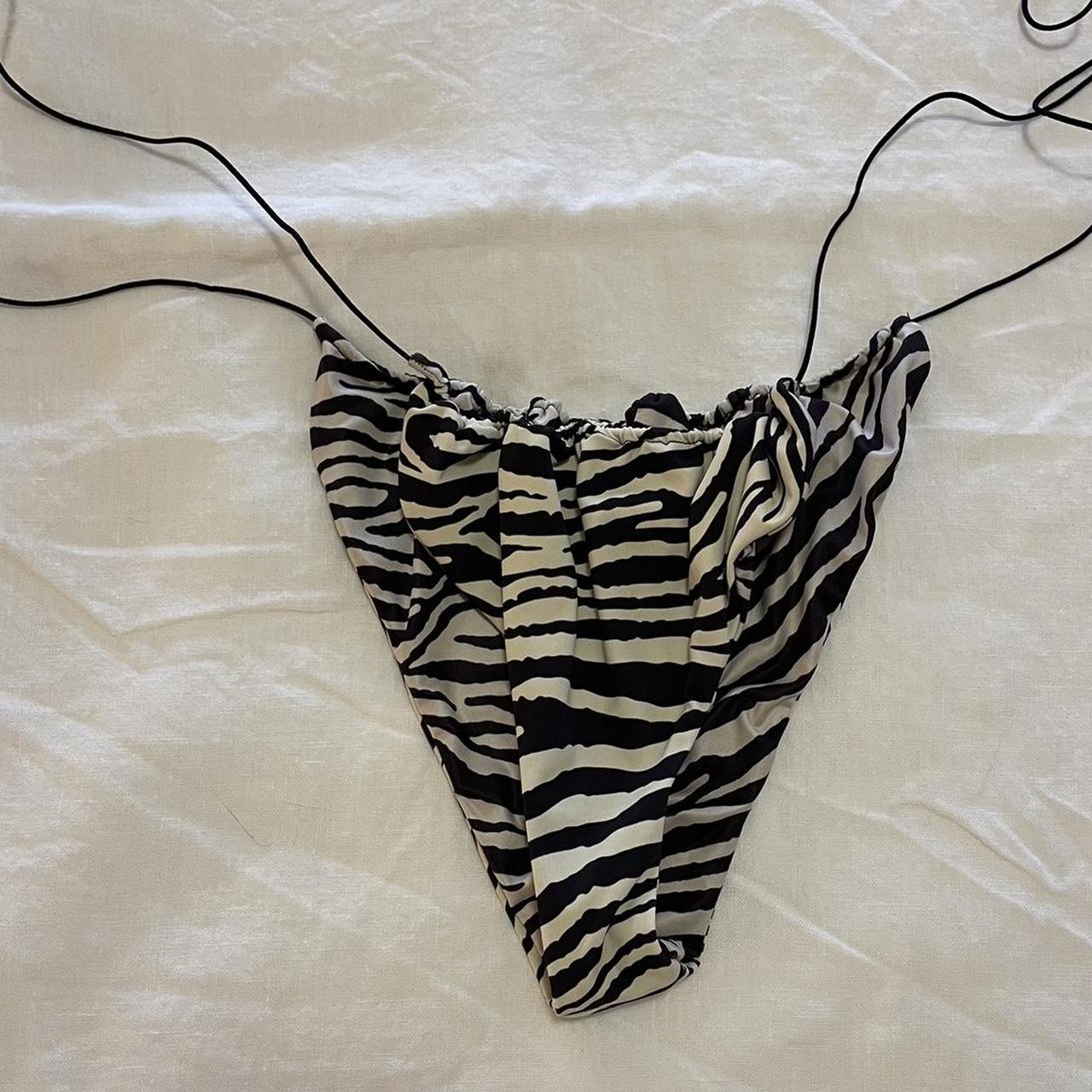 Its now cool INC swim zebra bikini bottoms Size L /... - Depop