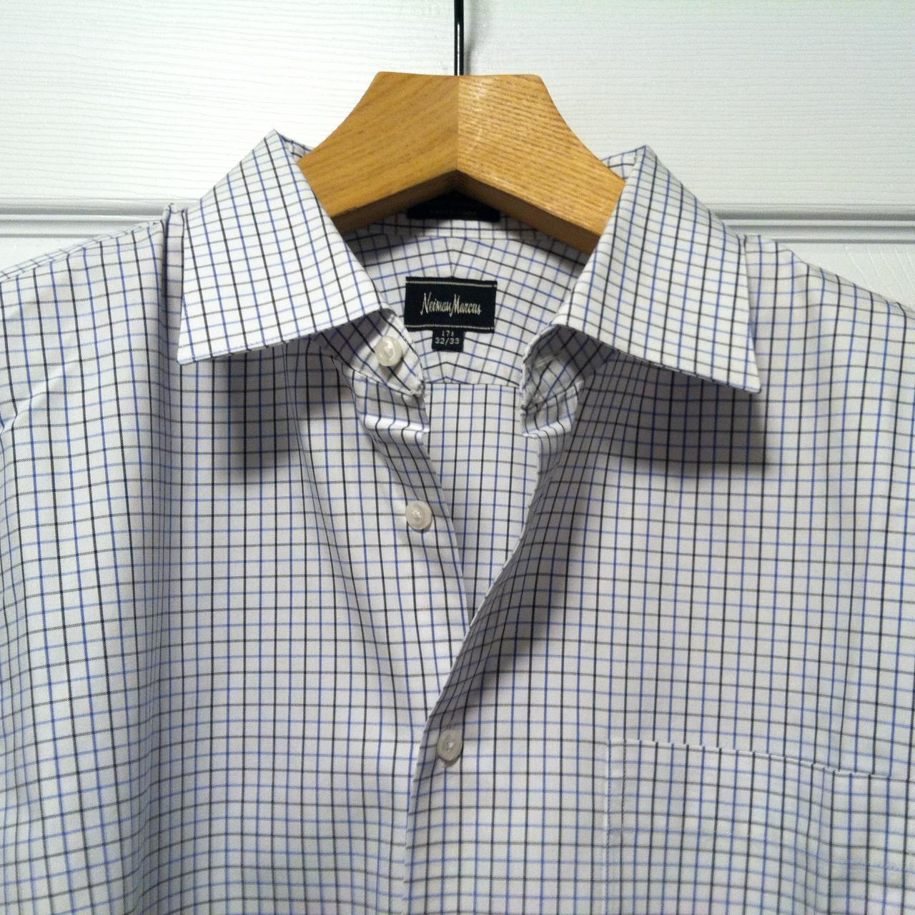 NEIMAN MARCUS MEN'S COTTON LONG SLEEVE BUTTON DOWN... - Depop