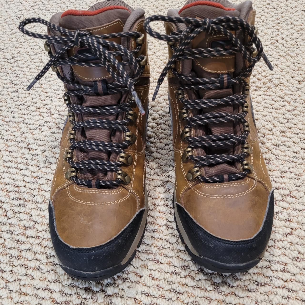 Eddie Bauer water proof leather Hiking Boots size... - Depop