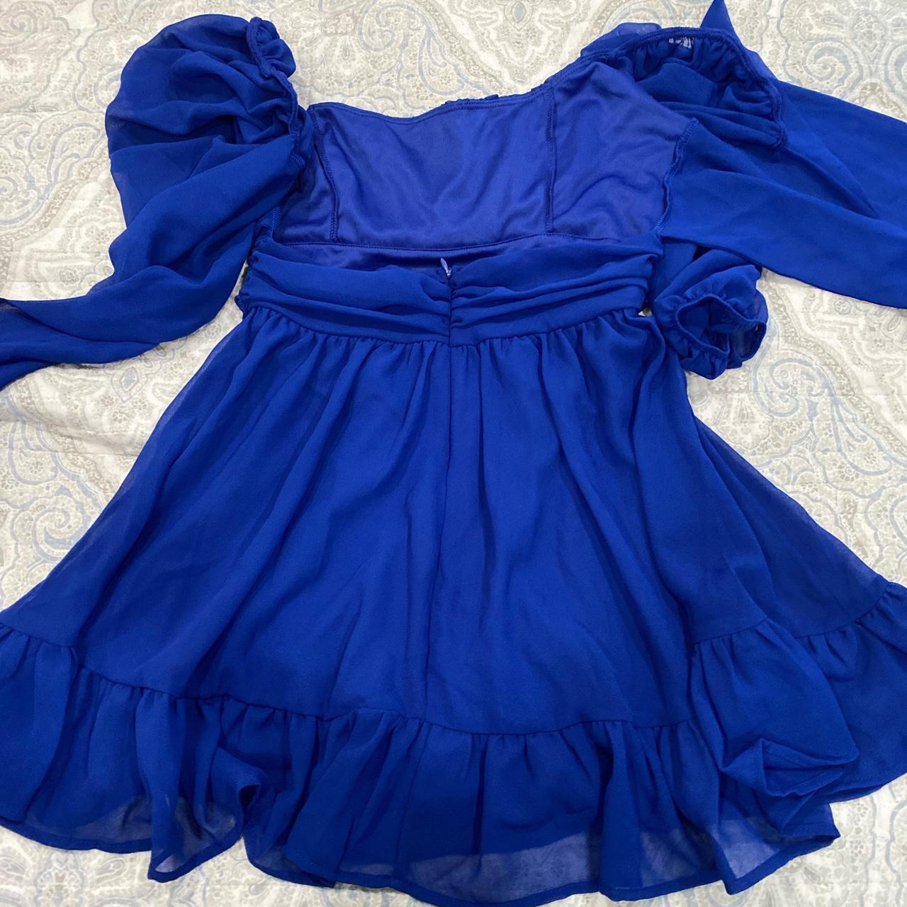 Lucy in the Sky Women's Blue Dress Depop