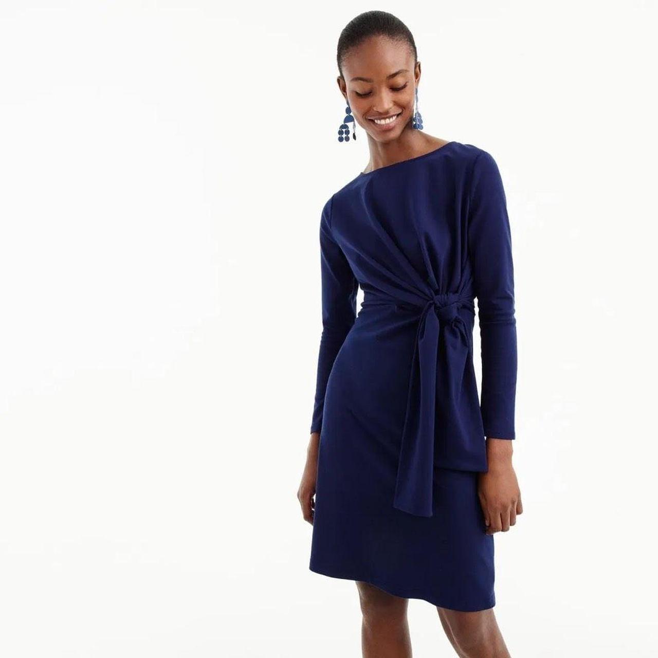 J crew navy blue hot sale dress