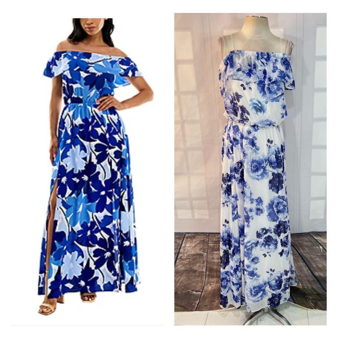 Premier amour off the best sale shoulder floral maxi dress