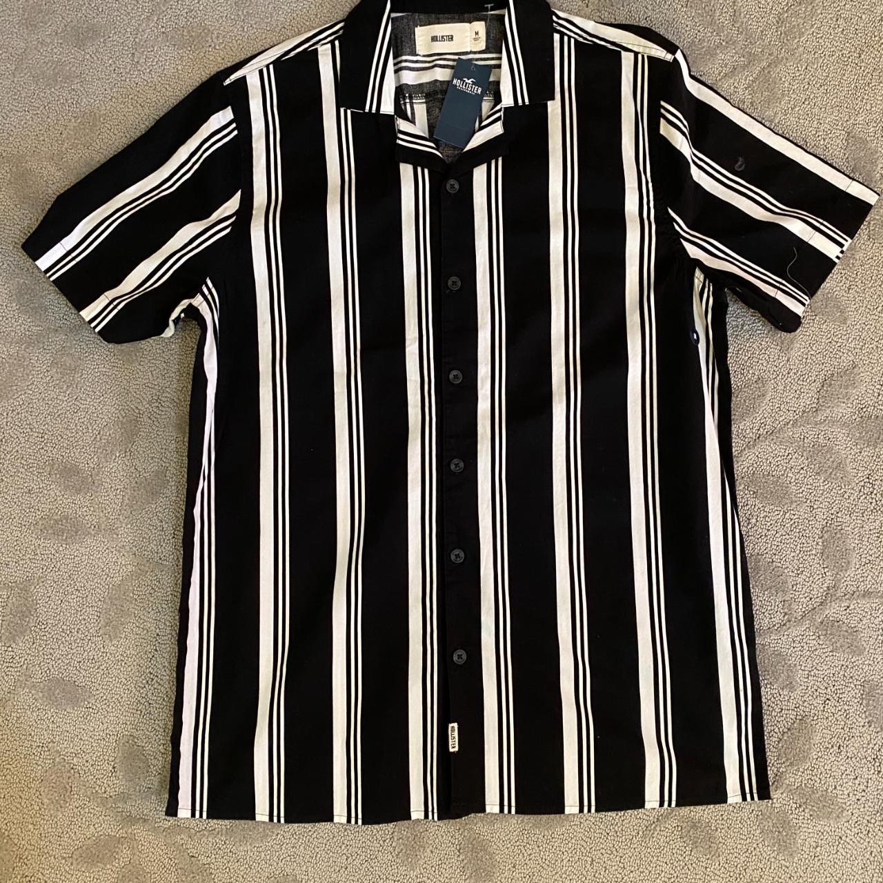 Brand New Hollister button up shirt. Black and white