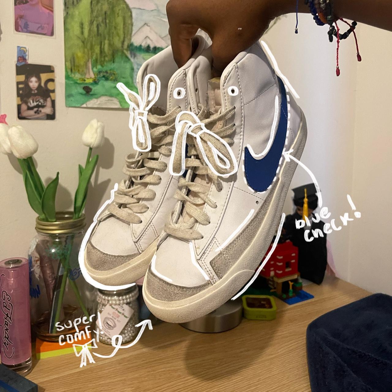 wear away blue nike blazers