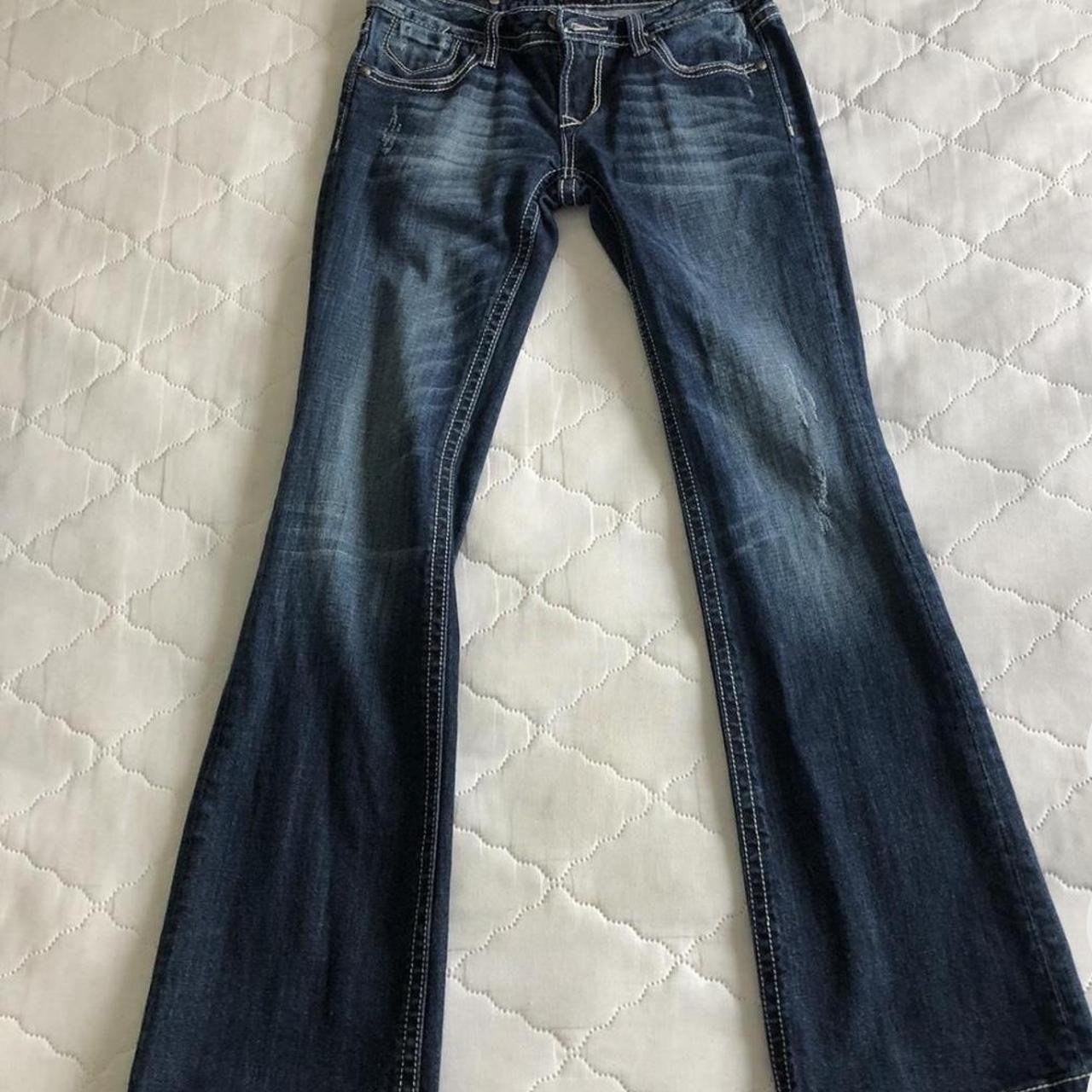 Super low rise boot cut jeans. Rerock for express... - Depop