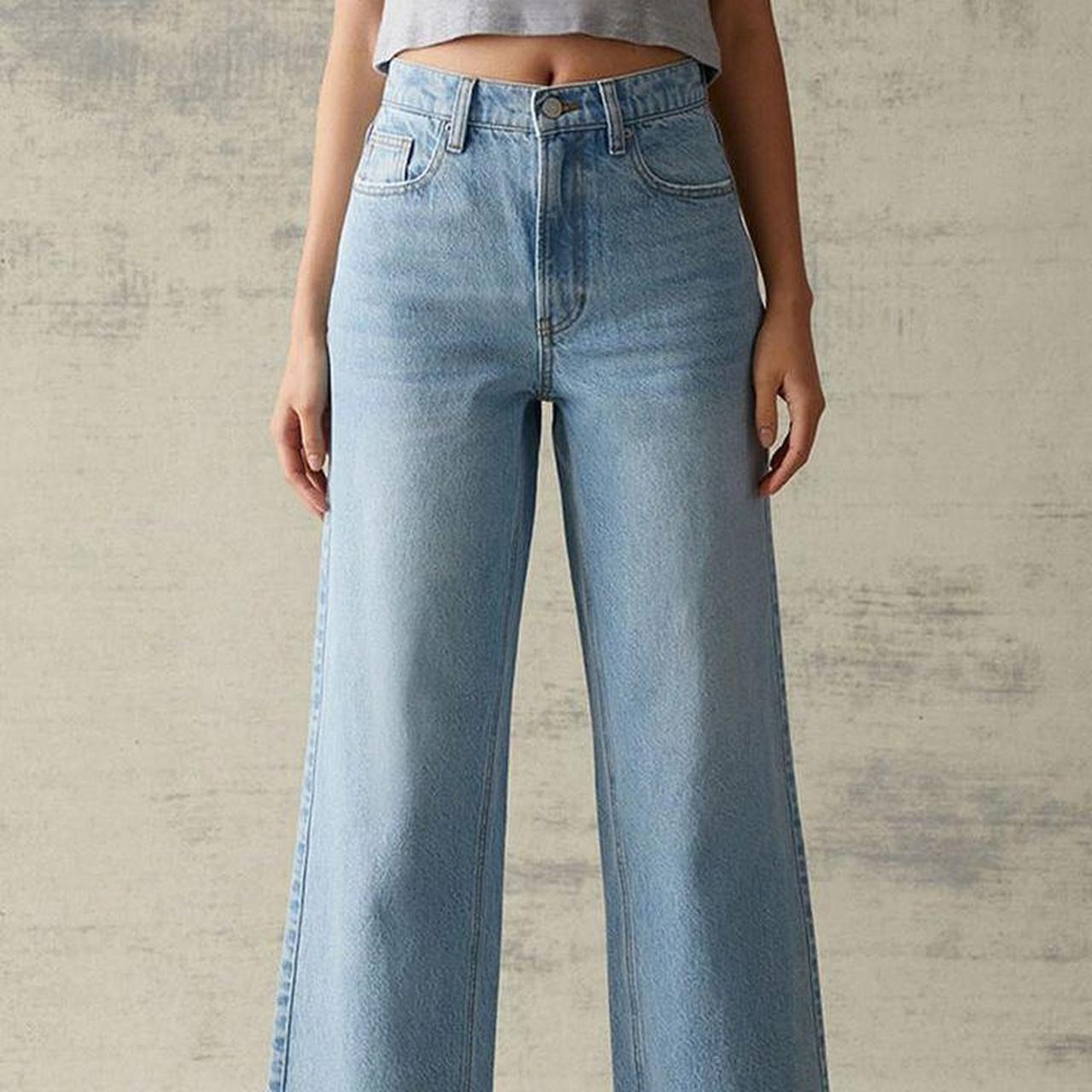 PacSun Eco Light Blue Cropped Wide Leg Jeans,