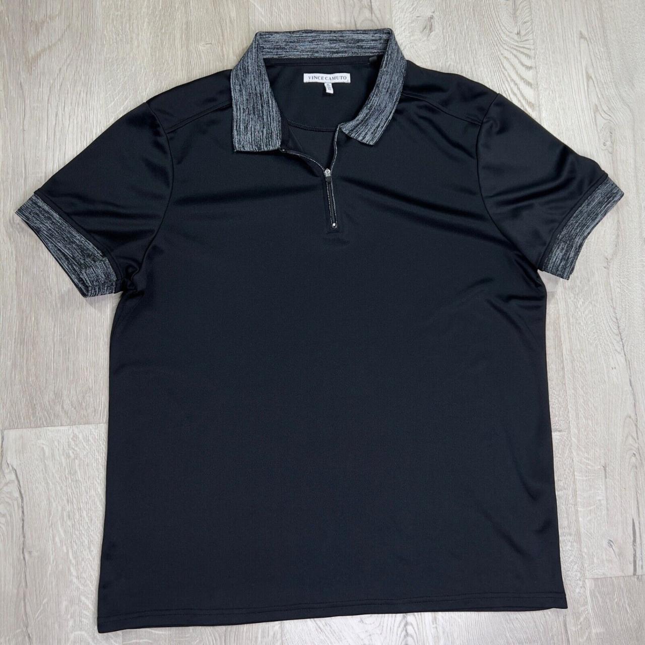 Vince Camuto Men's Black Polo-shirts | Depop