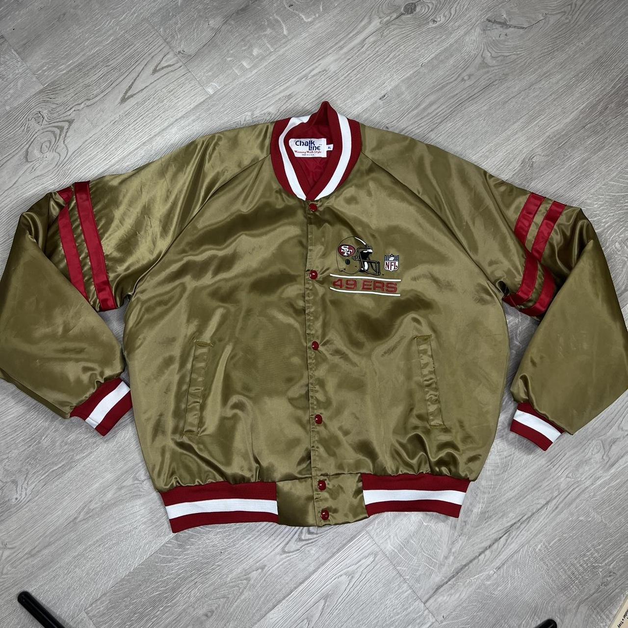 San Francisco 49ers Vintage 80s Chalk Line Satin - Depop