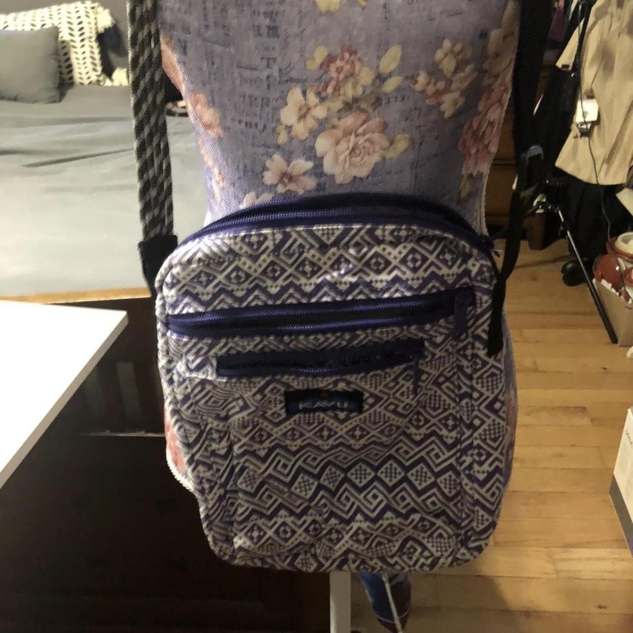 Mini Kavu Keeper Canvas Crossbody Purple Geometric... Depop