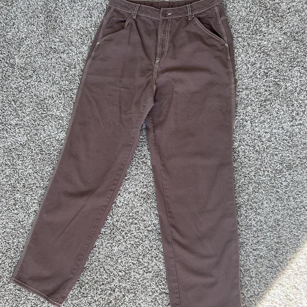 H&M brown cargo pants. In good condition. Size 8. - Depop