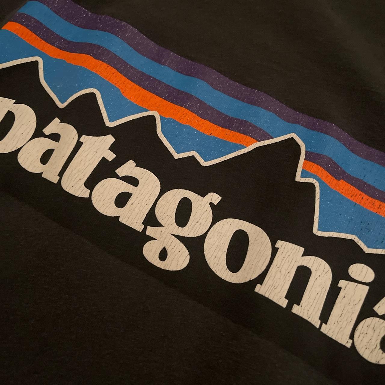 Patagonia Men's Black and Purple T-shirt (2)